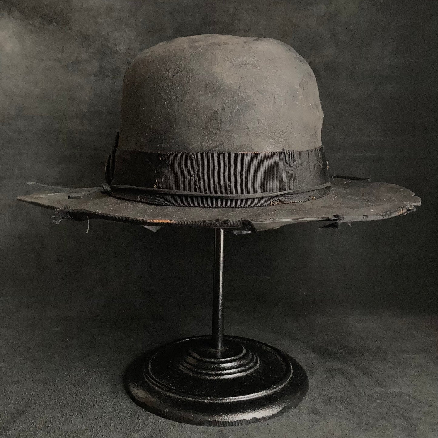 Charcoal decadent bowler hat