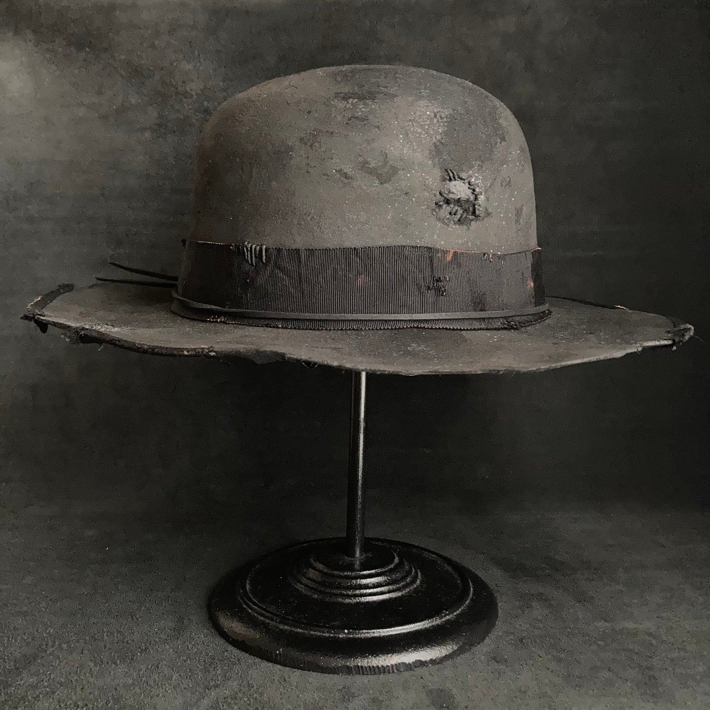 Charcoal decadent bowler hat