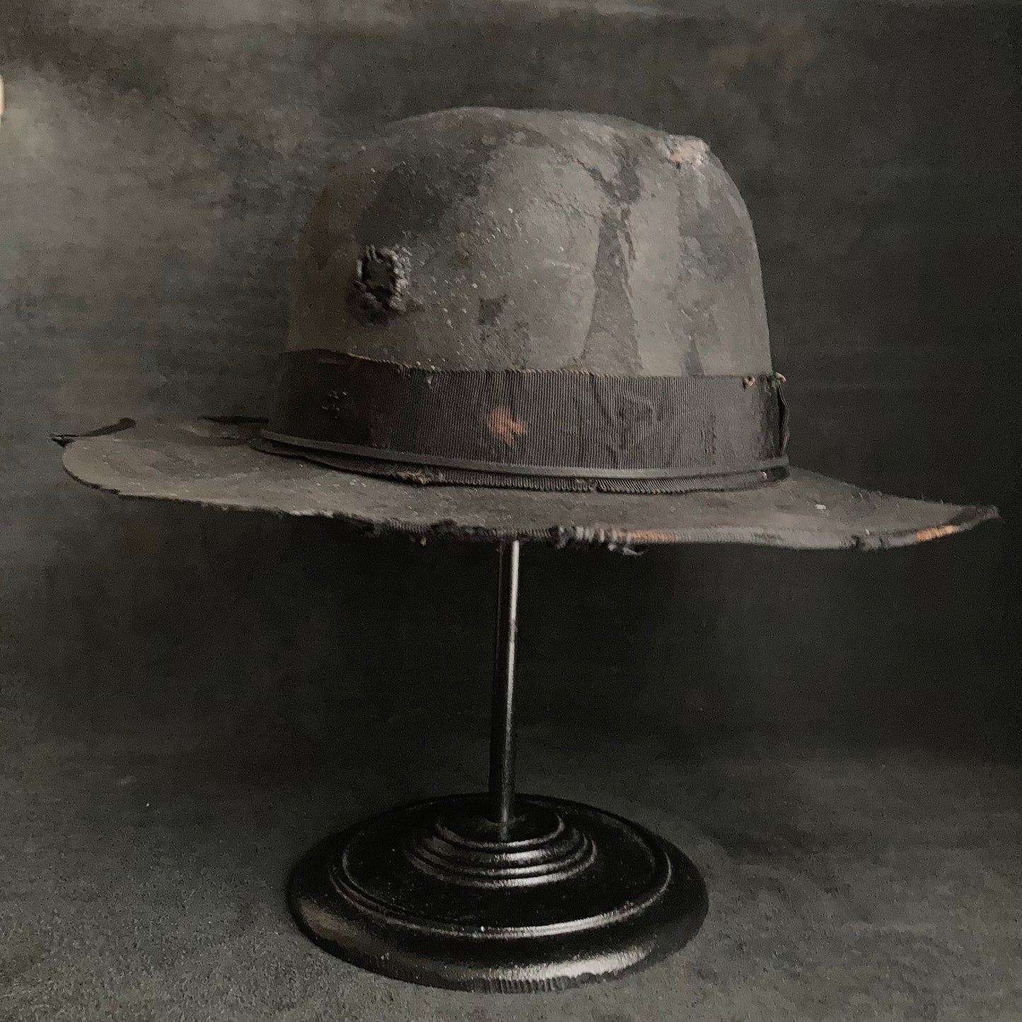 Charcoal decadent bowler hat