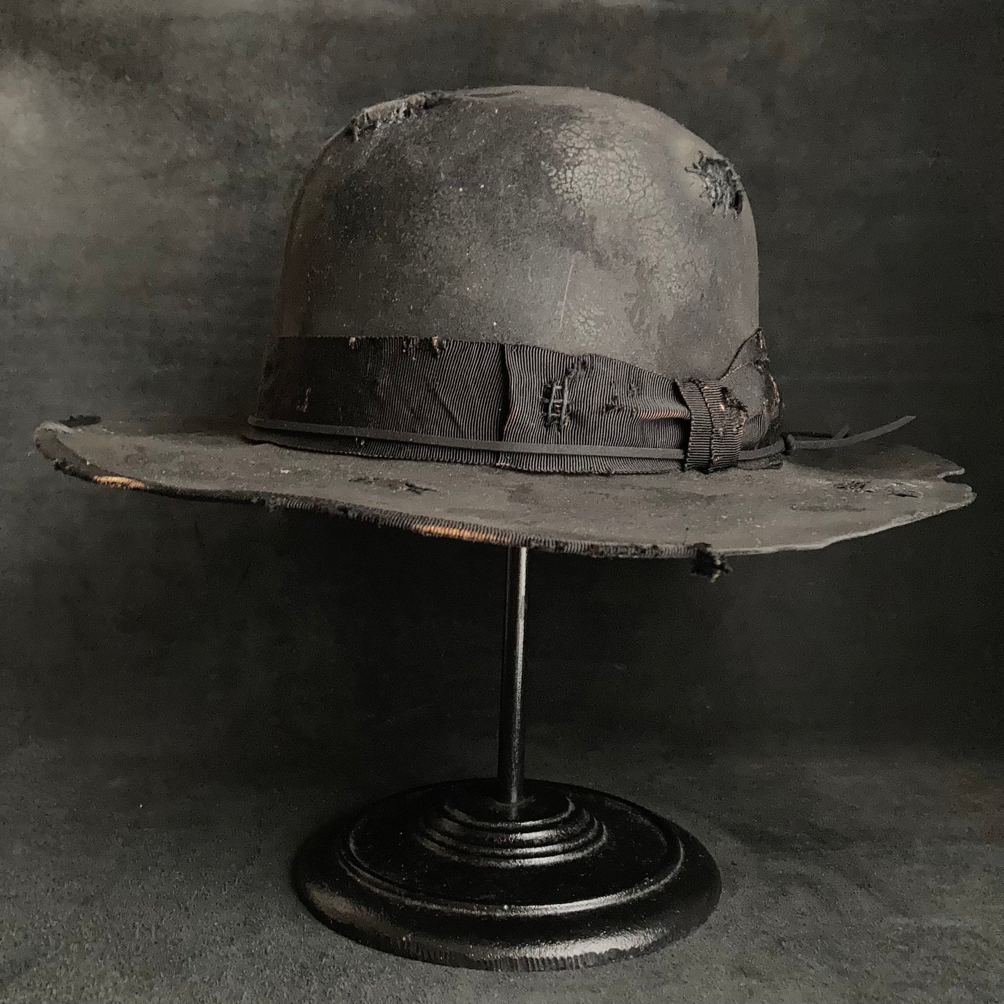 Charcoal decadent bowler hat