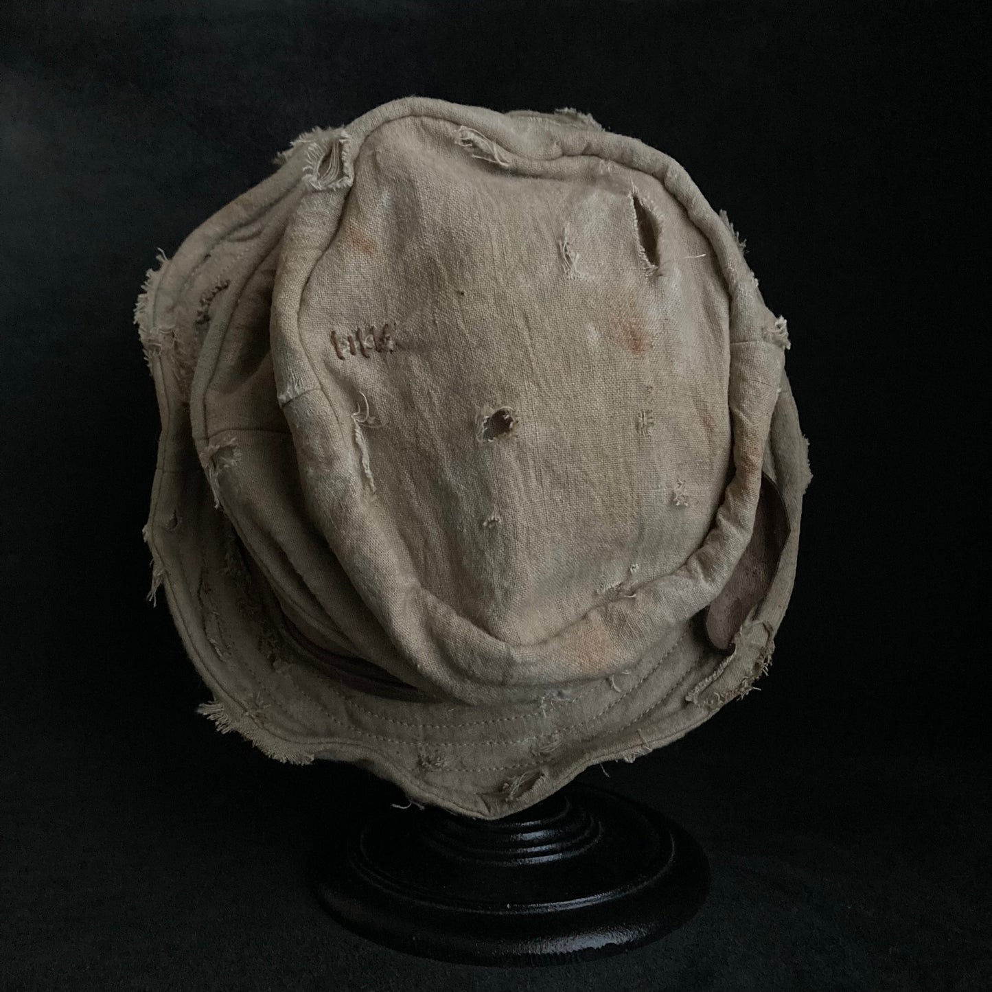 Damage sand ramie damage turn bucket hat