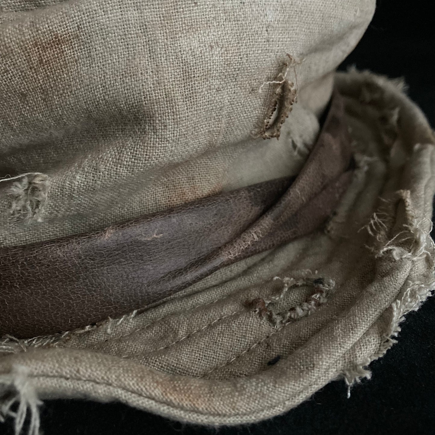 Damage sand ramie damage turn bucket hat