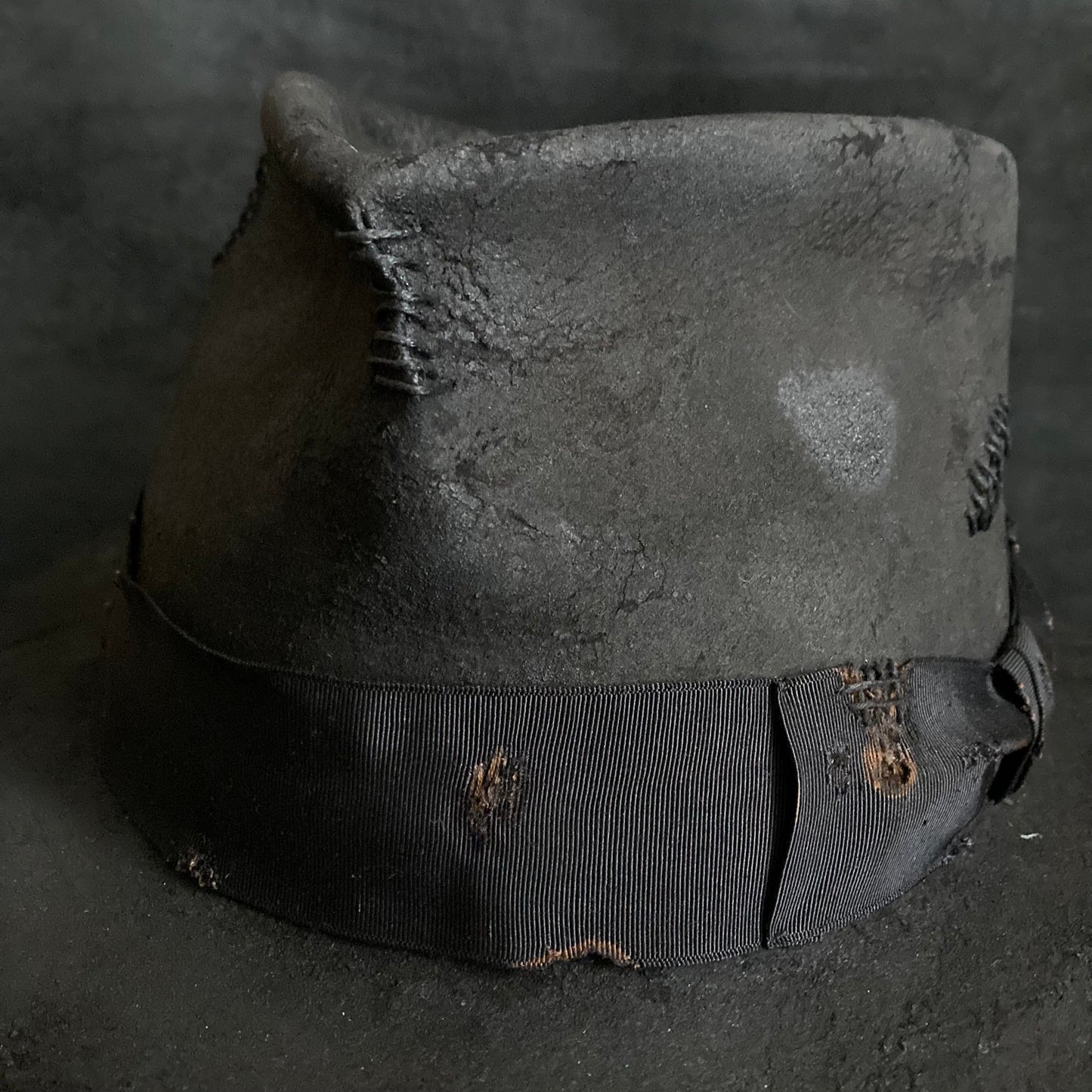 Charcoal spade fedora hat