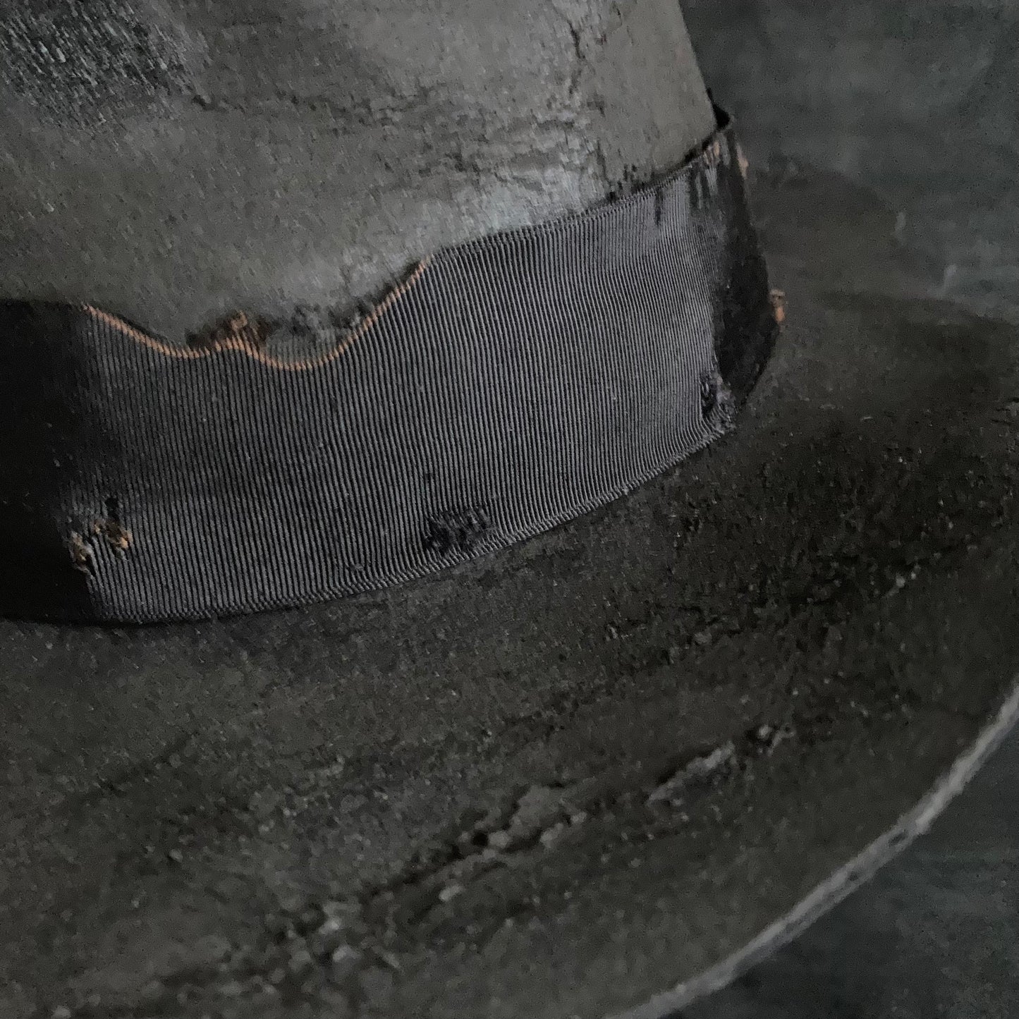 Charcoal spade fedora hat