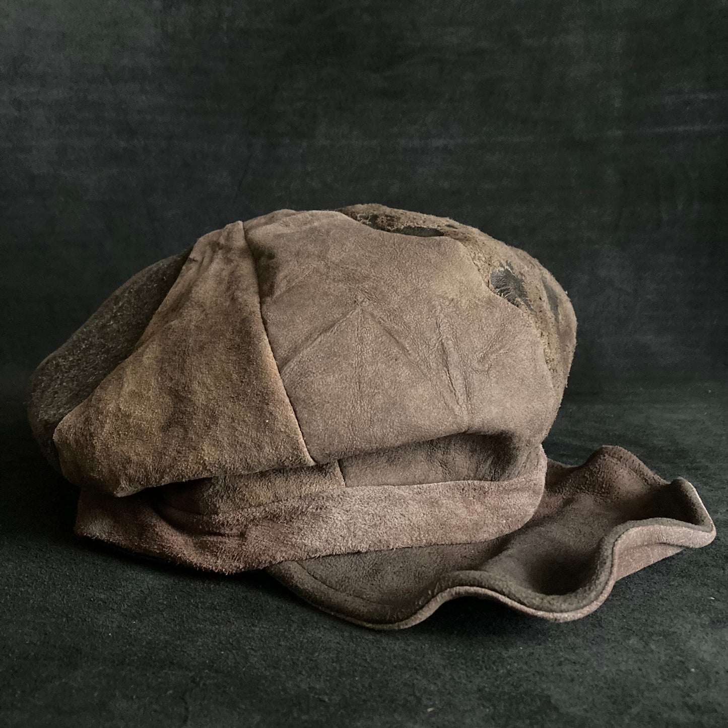 Each individual  brown leather casquette