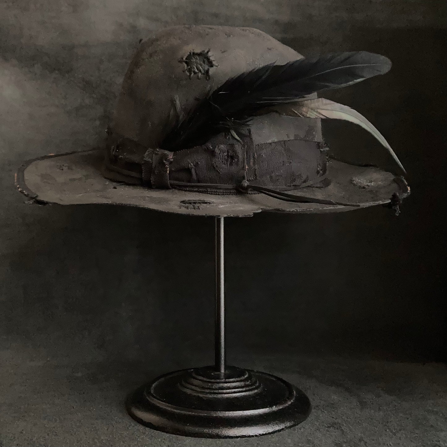Charcoal decadent bowler hat
