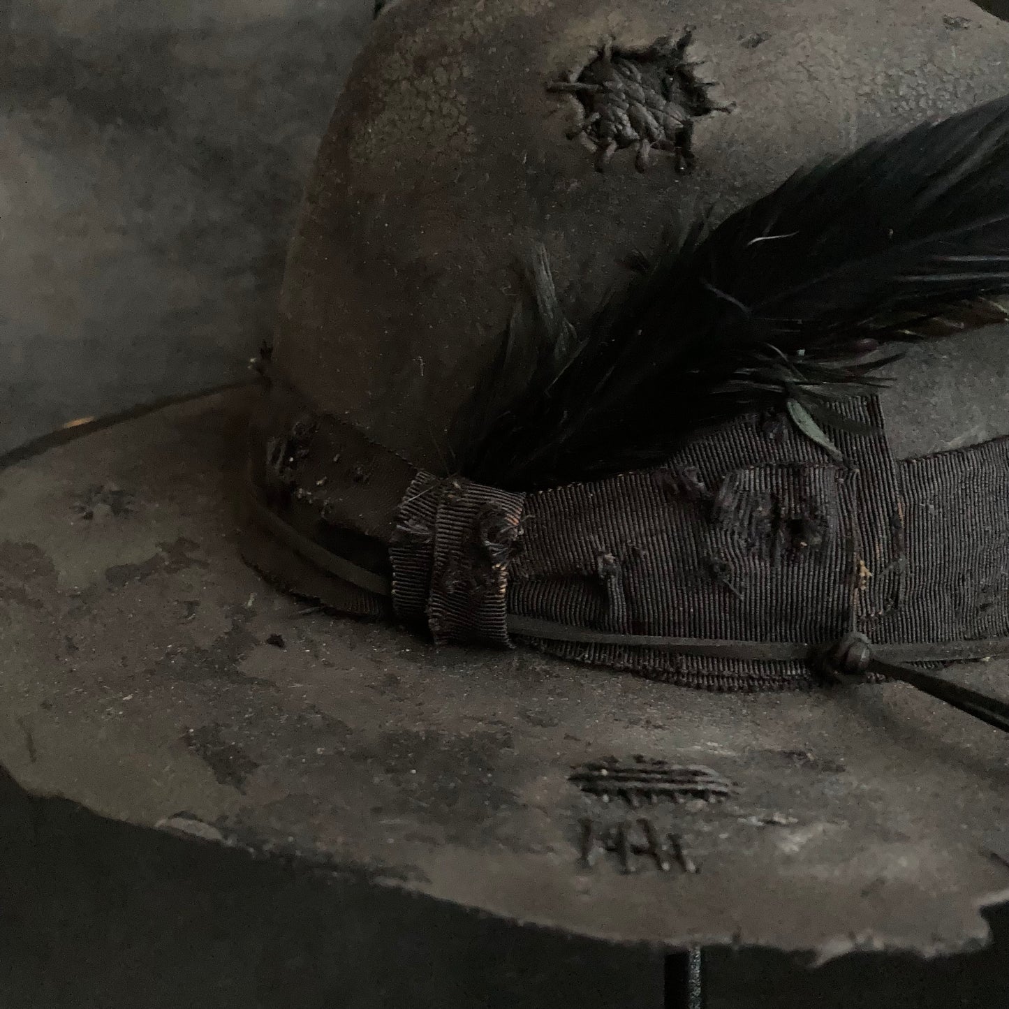 Charcoal decadent bowler hat