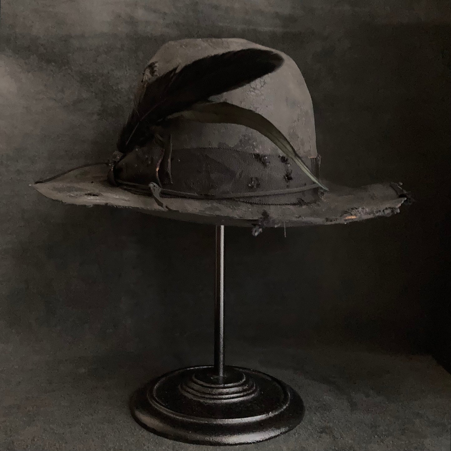 Charcoal decadent bowler hat