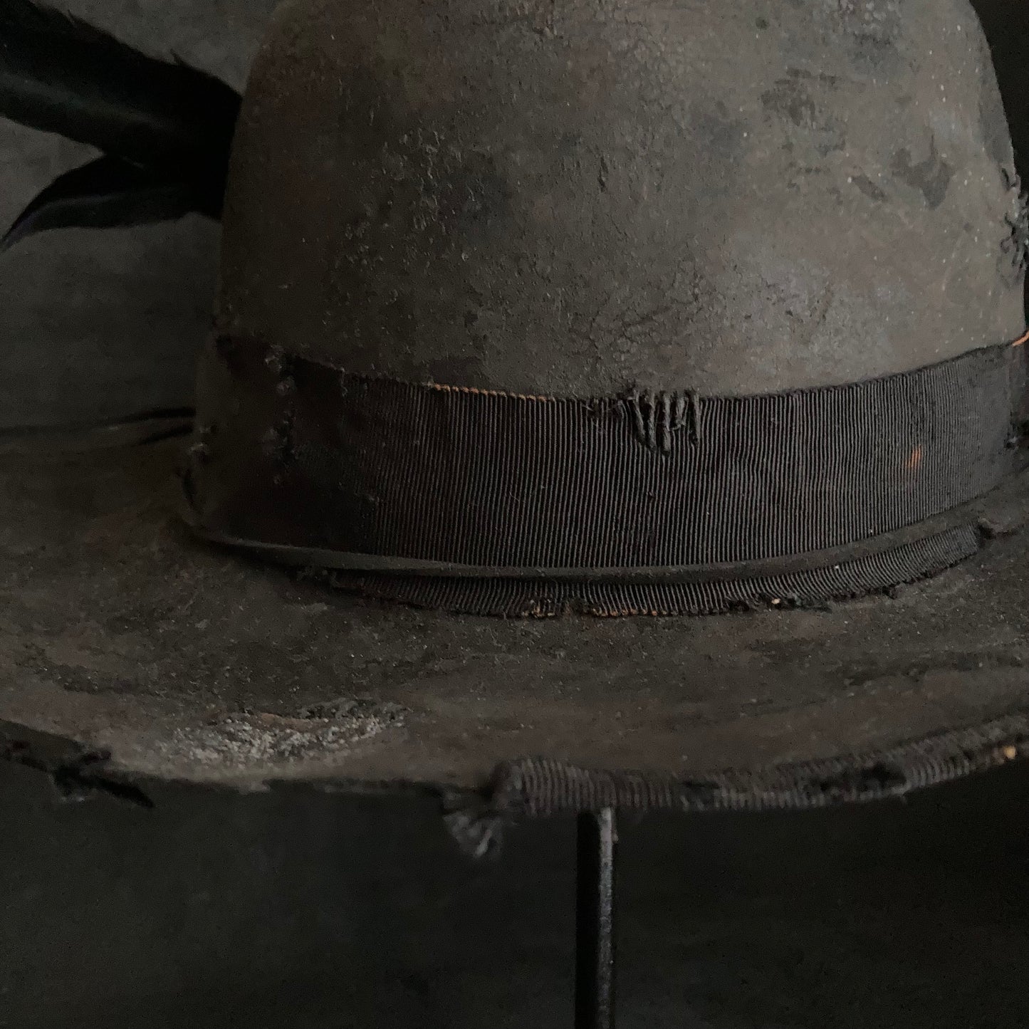 Charcoal decadent bowler hat