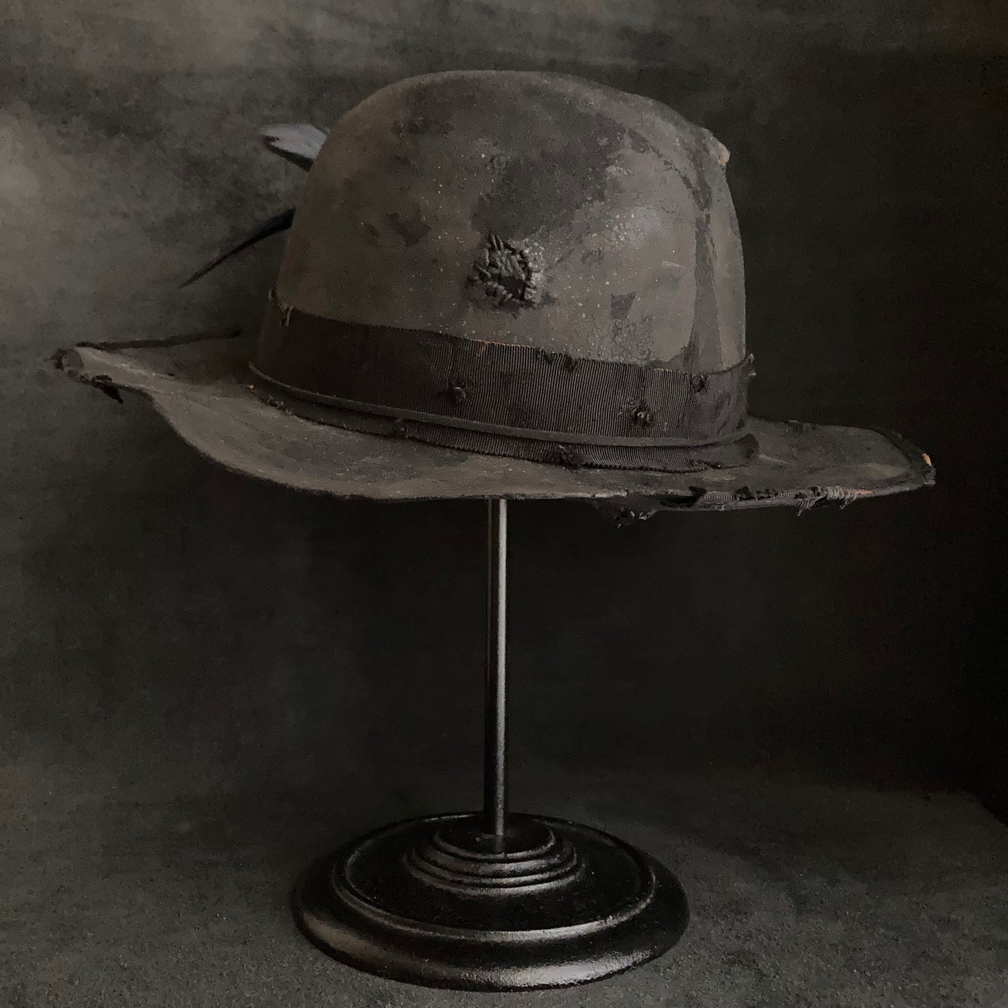 Charcoal decadent bowler hat