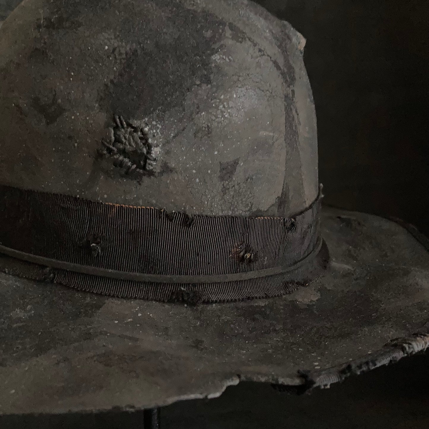 Charcoal decadent bowler hat