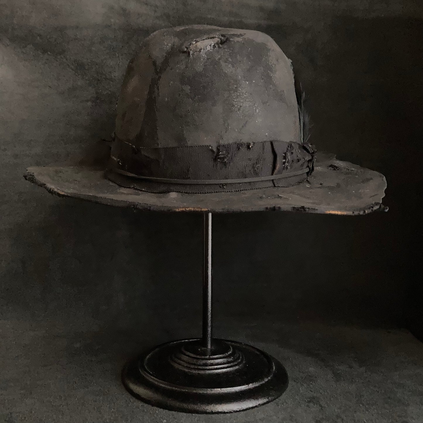 Charcoal decadent bowler hat