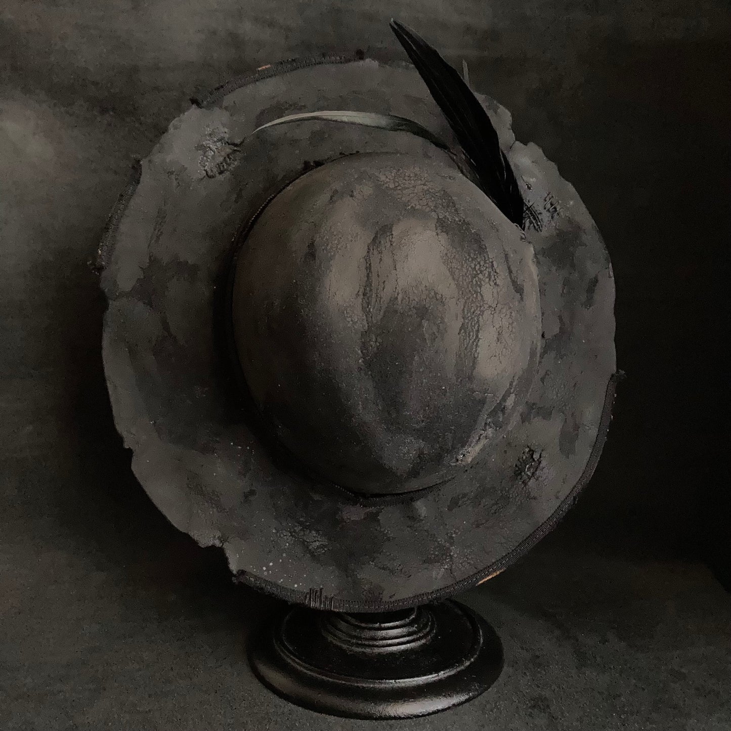 Charcoal decadent bowler hat