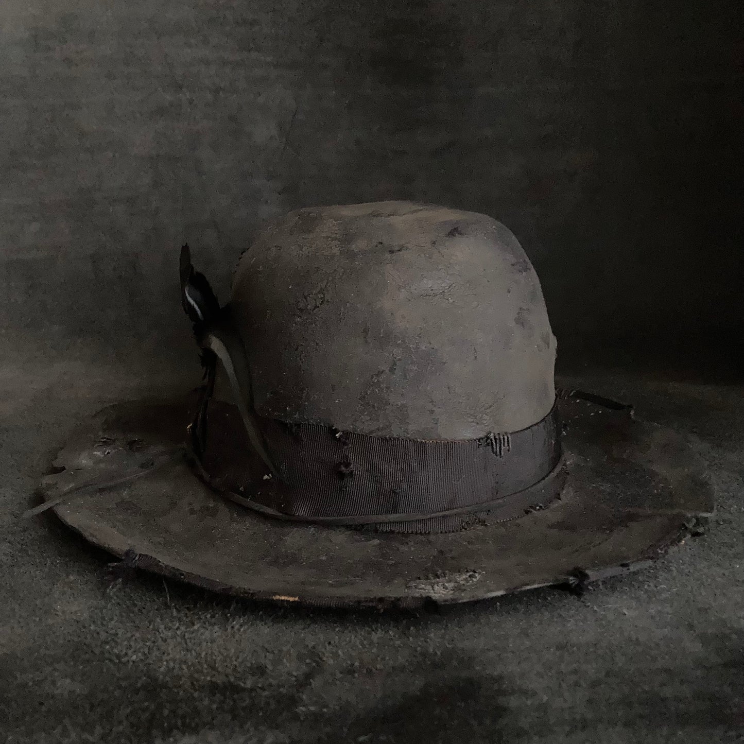 Charcoal decadent bowler hat