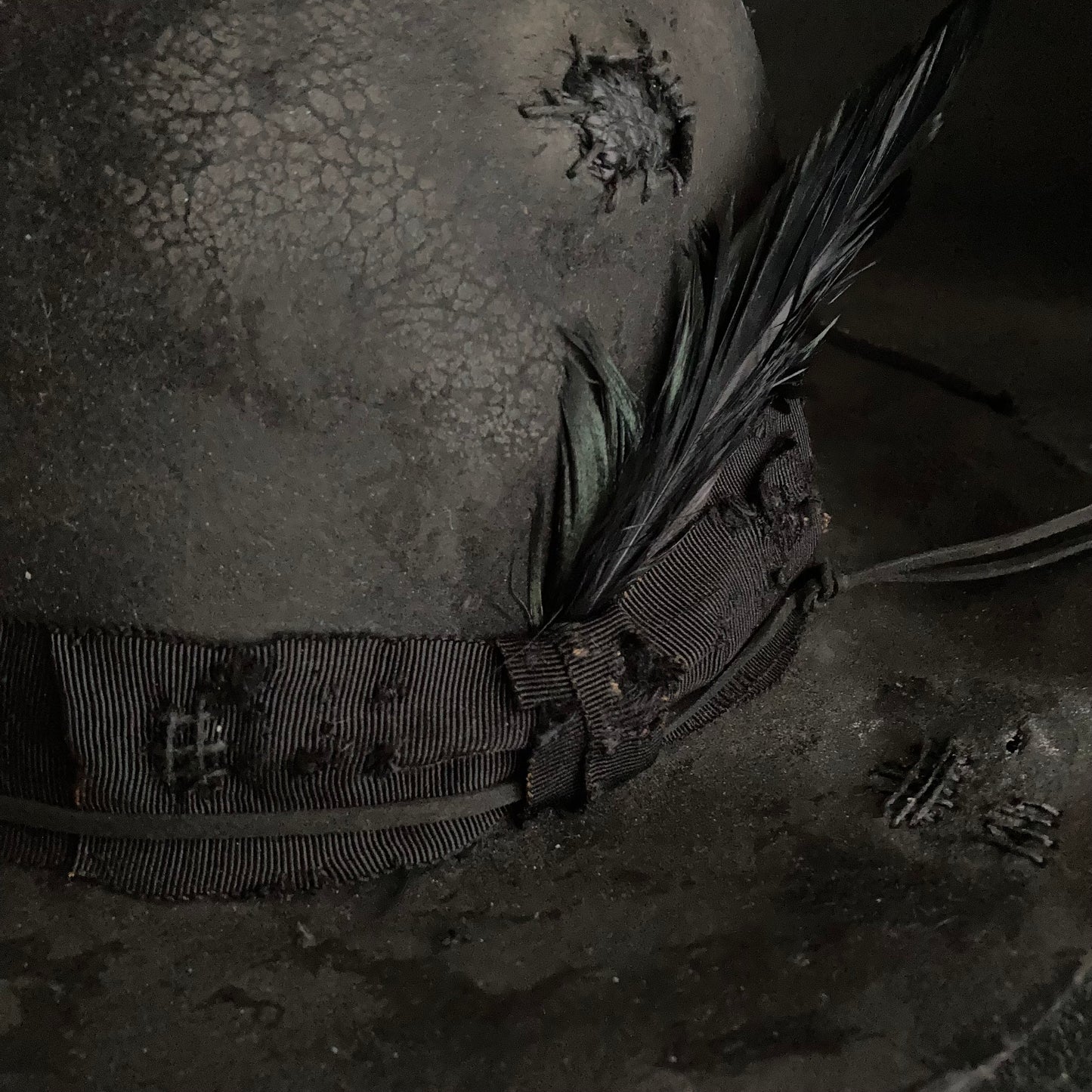 Charcoal decadent bowler hat