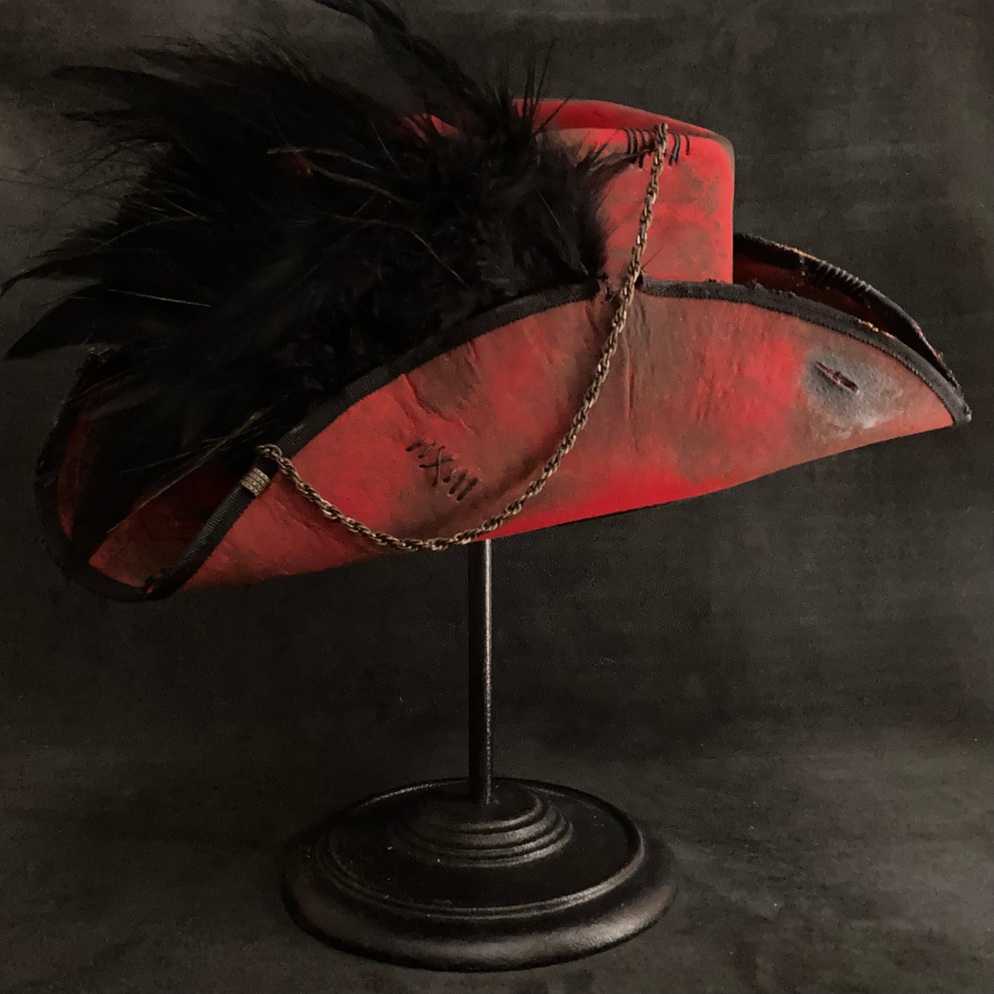 Deep red pirate fedora