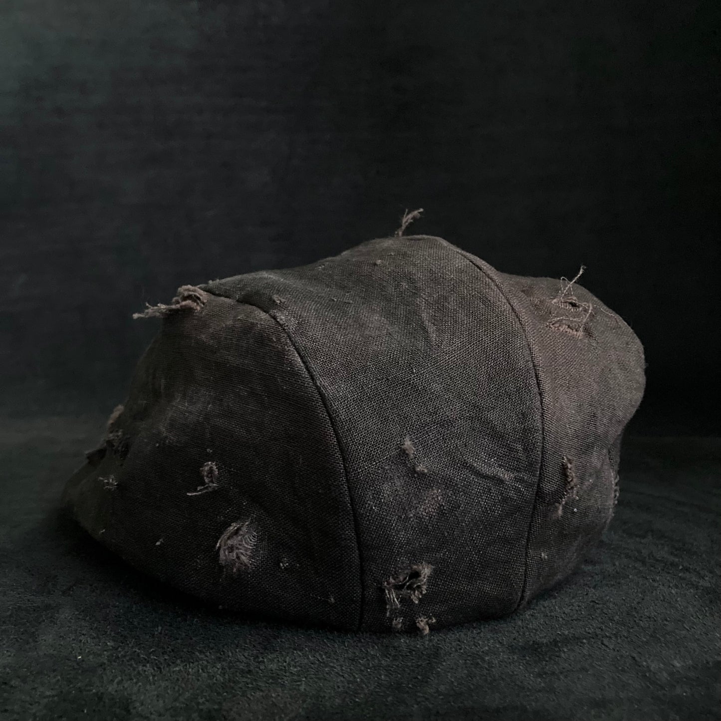 Damaged mura-zome brown linen hunting