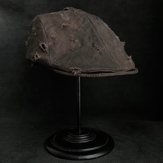 Damaged mura-zome brown linen hunting