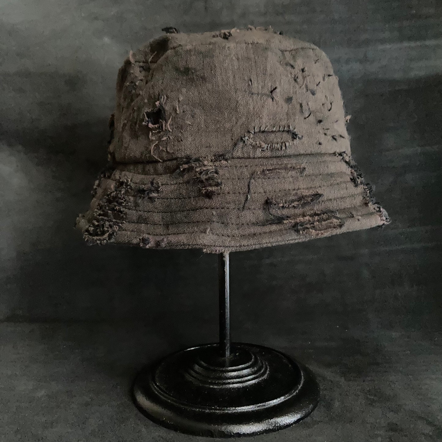 Slab damage  bucket hat (brown×black)