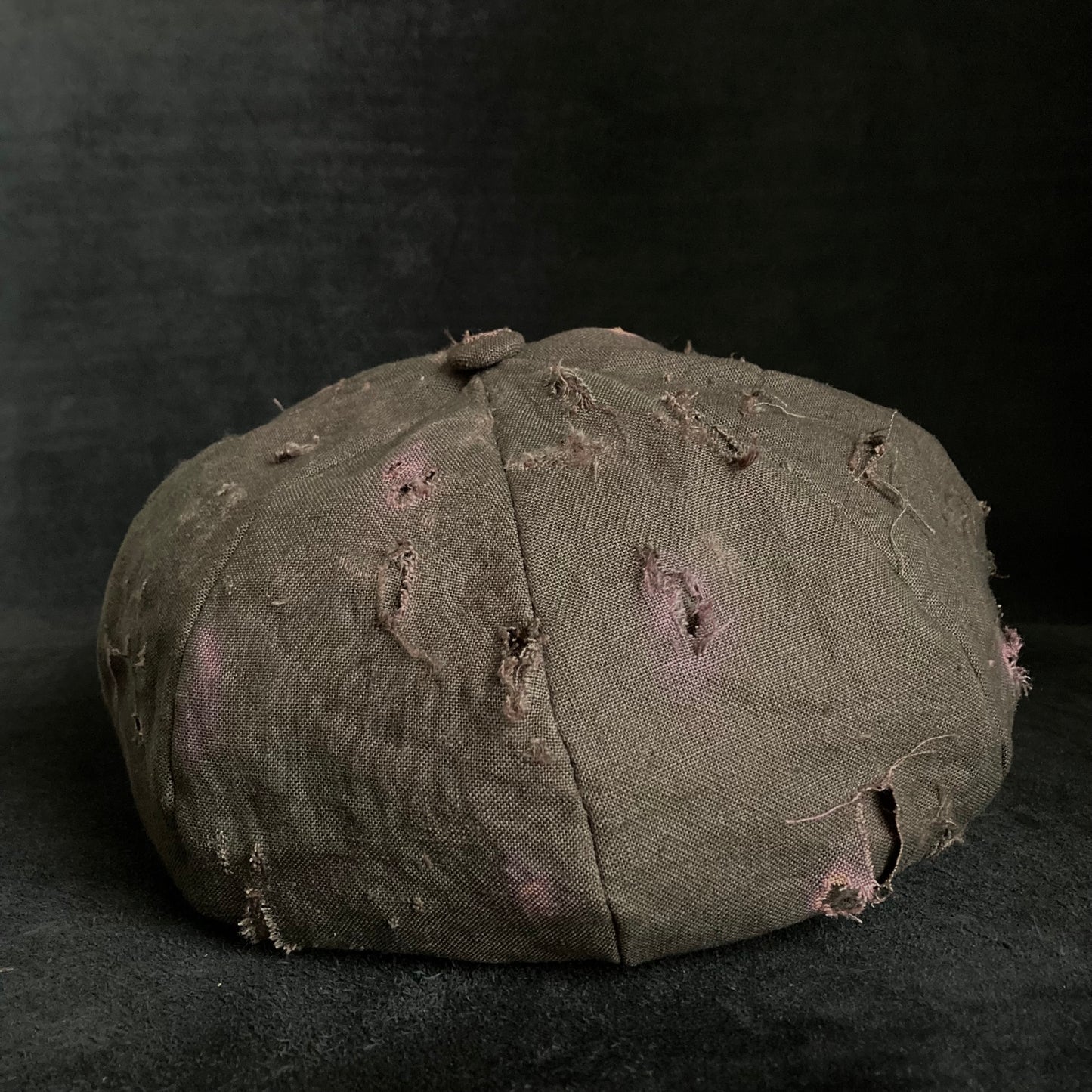 Reserved item(Brown khaki linen damage casquette(brim core))