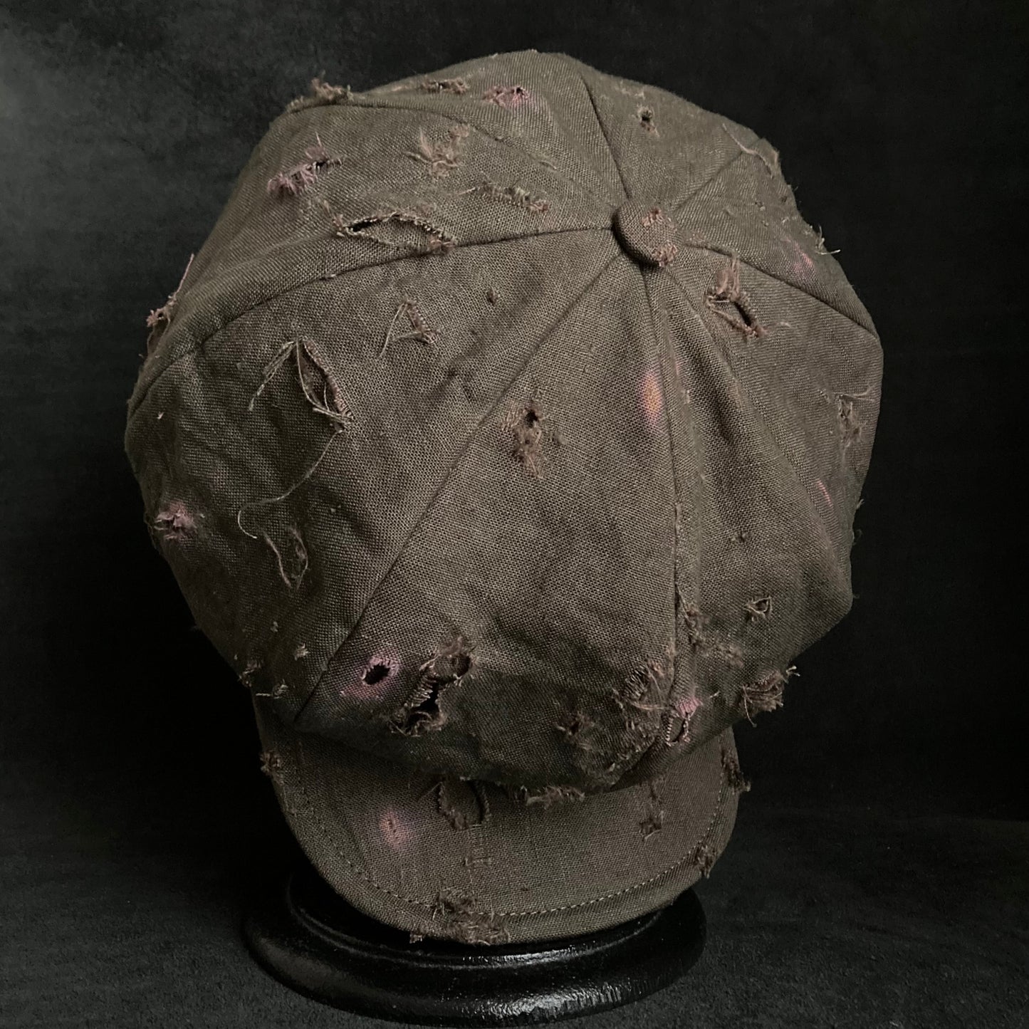 Reserved item(Brown khaki linen damage casquette(brim core))