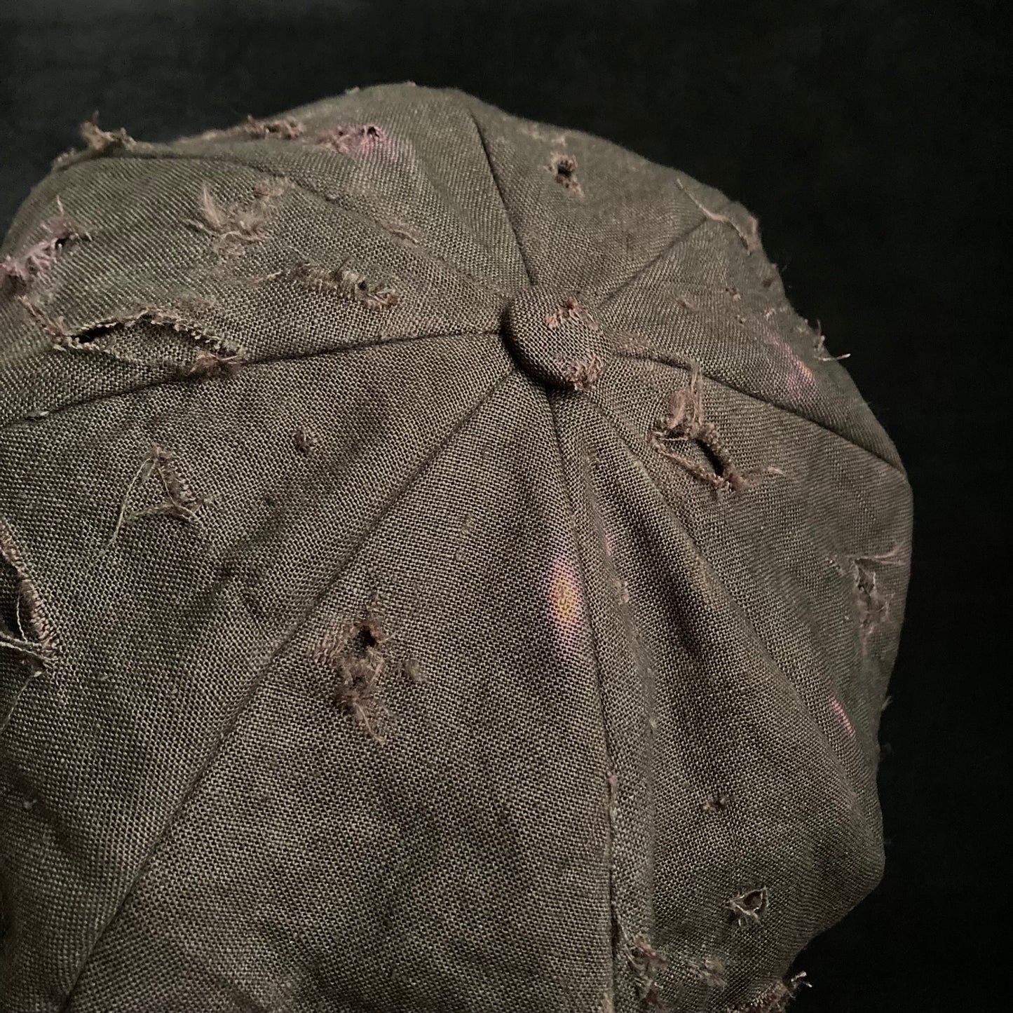 Reserved item(Brown khaki linen damage casquette(brim core))