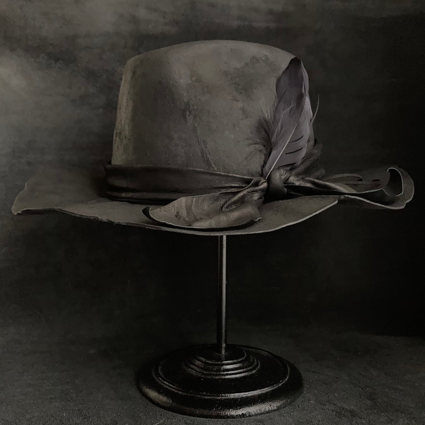 Charcoal ash down western hat