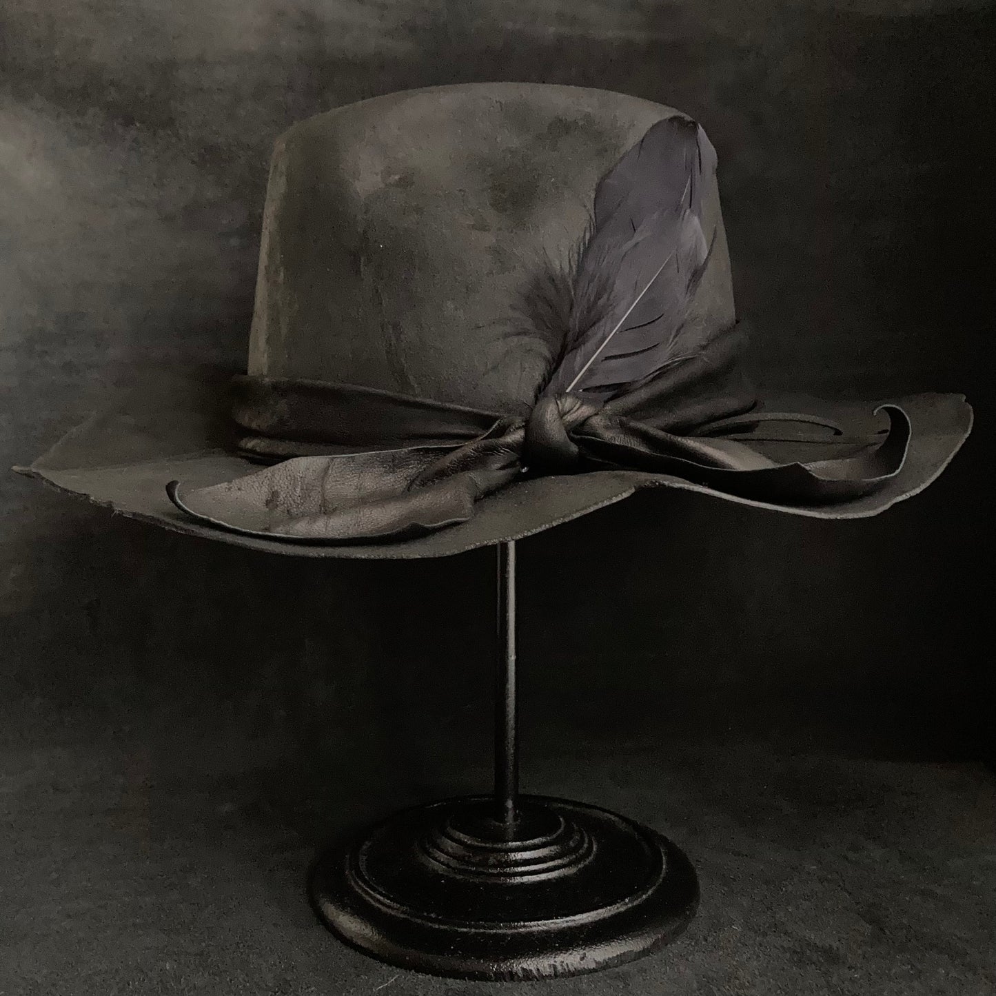 Charcoal ash down western hat