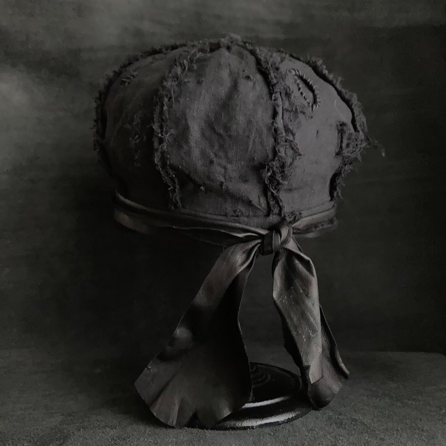 Black back linen damage martial casquette