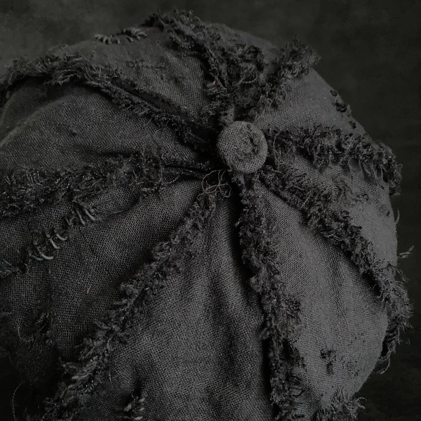 Black back linen damage martial casquette