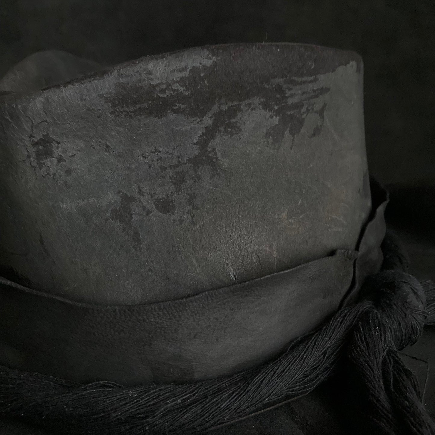 Charcoal wrinkle brim fedora hat