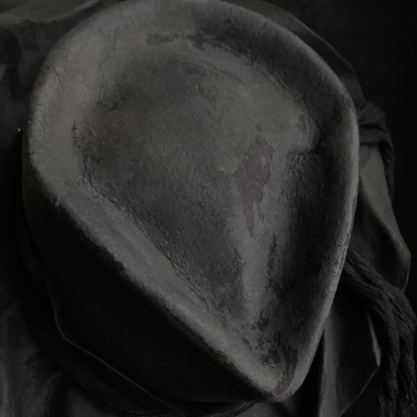 Charcoal wrinkle brim fedora hat