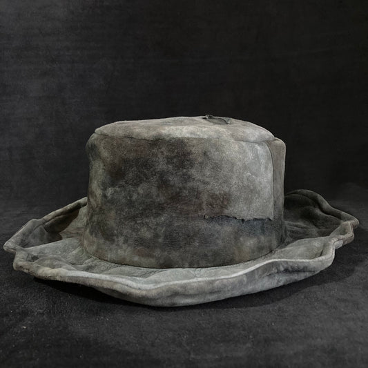 Uneven dyeing cloudy gray bucket hat