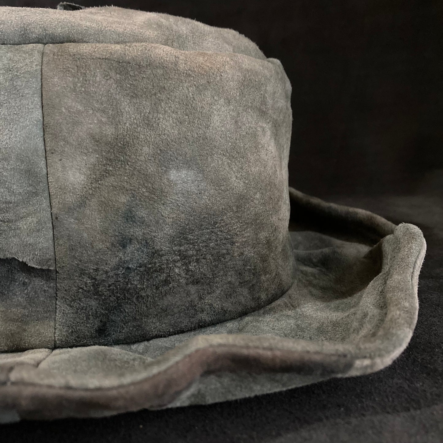 Uneven dyeing cloudy gray bucket hat