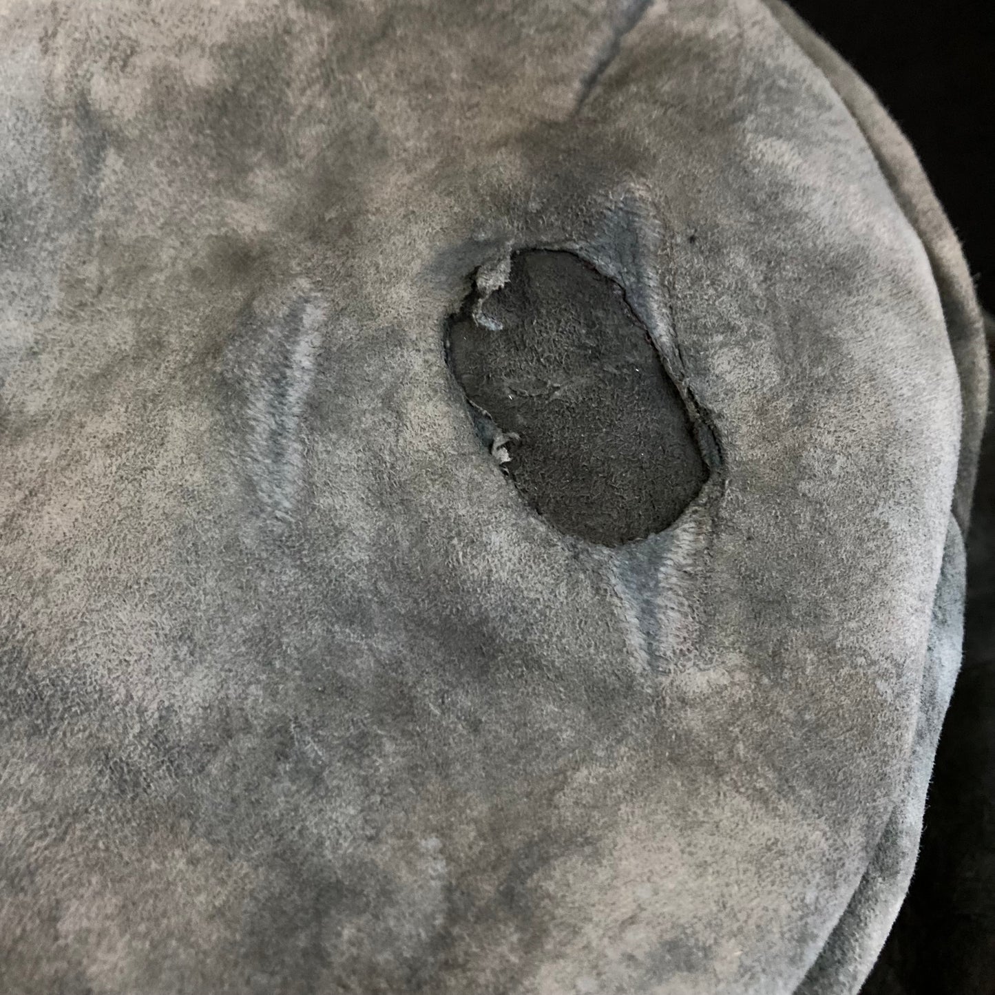 Uneven dyeing cloudy gray bucket hat