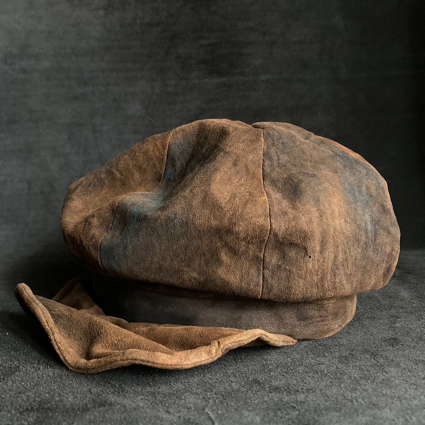 Uneven dyeing soil brown casquette