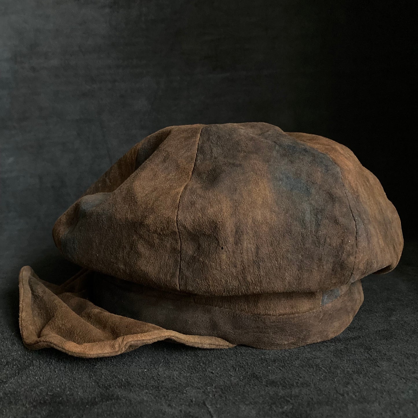 Uneven dyeing soil brown casquette