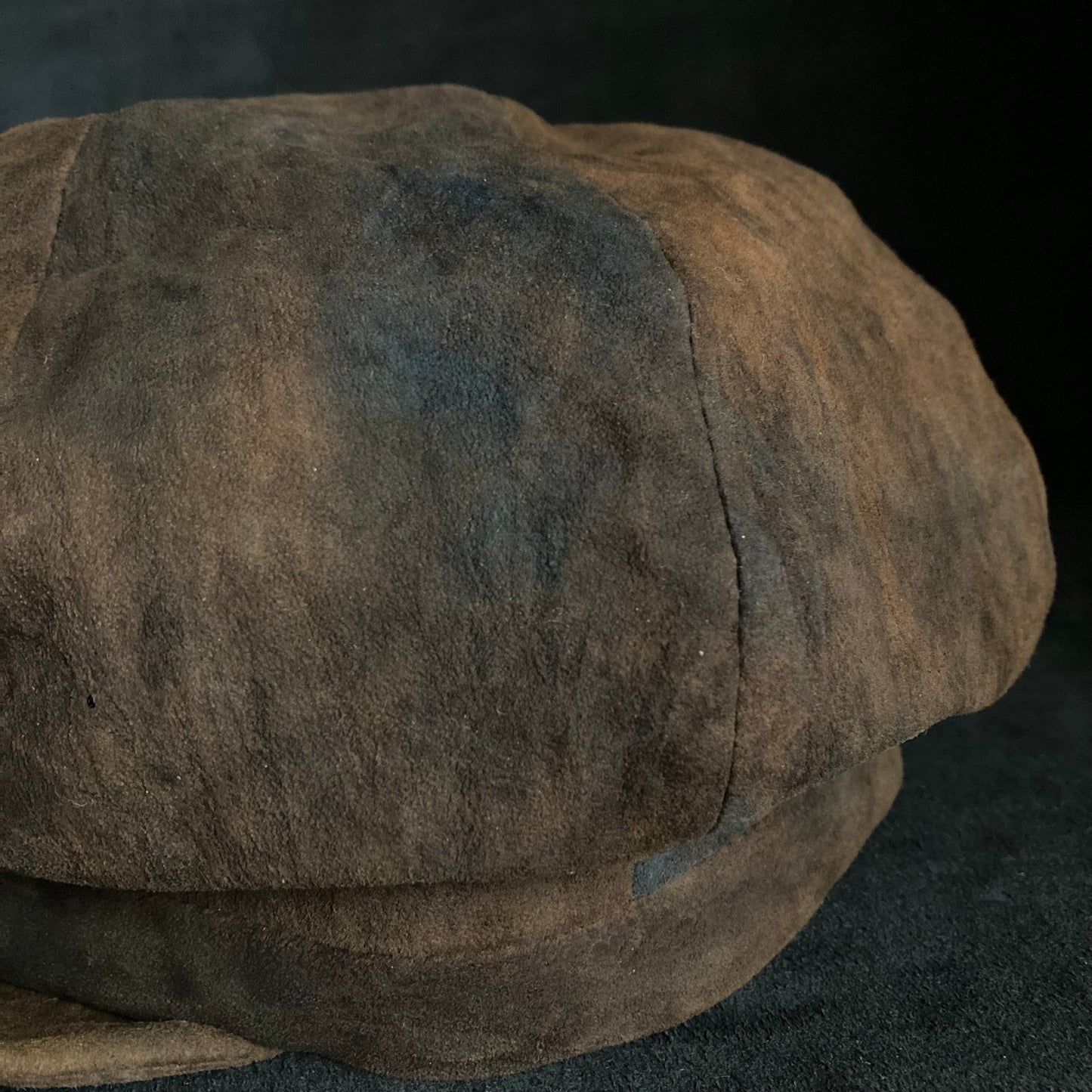 Uneven dyeing soil brown casquette