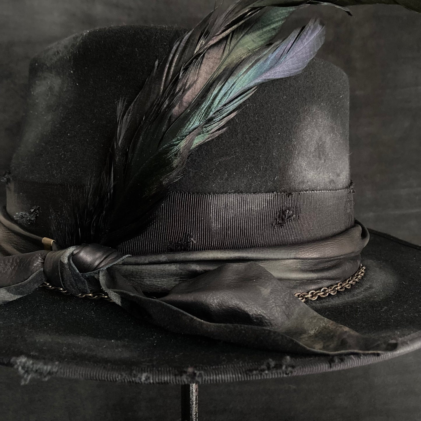 Rebellion black fedora hat