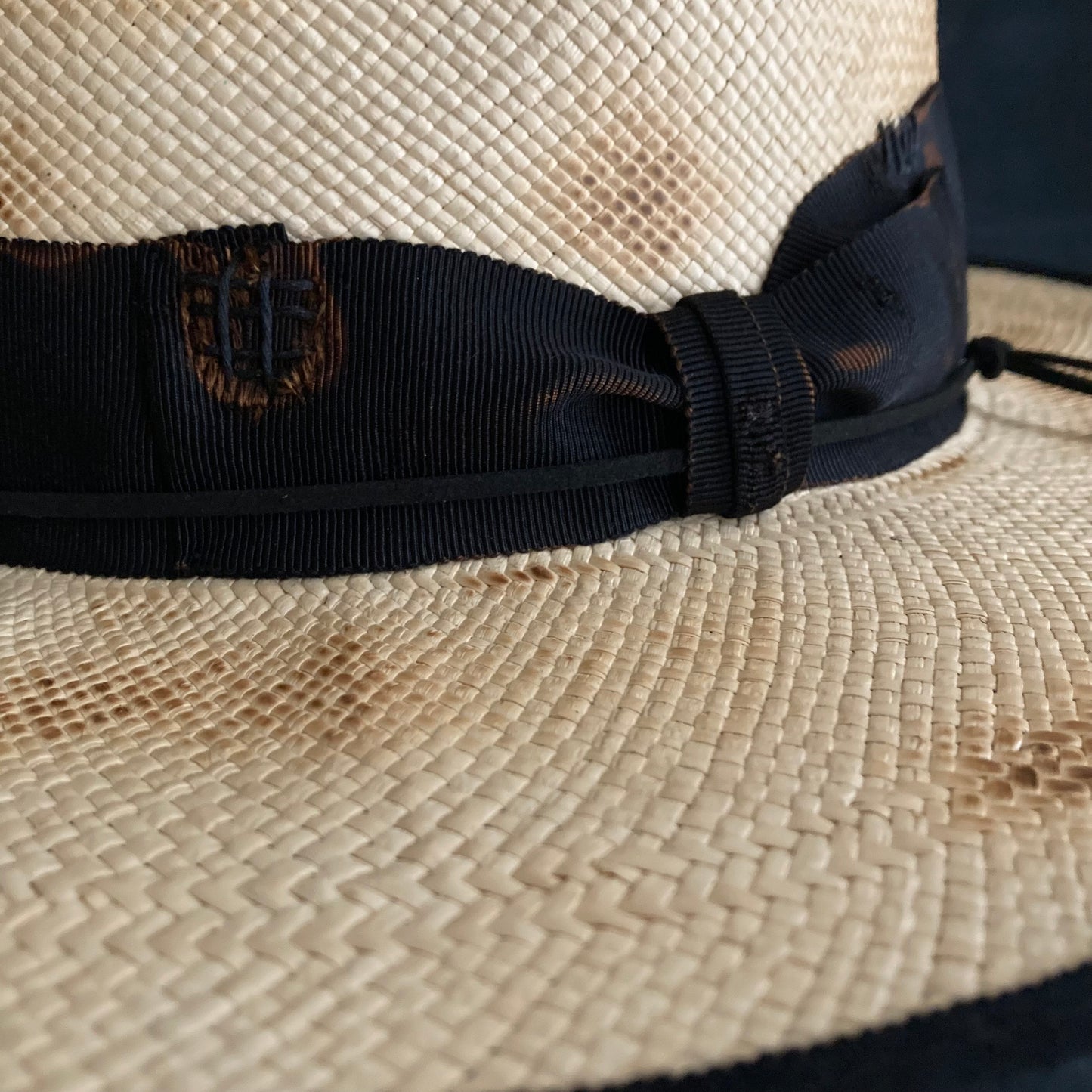 Burned natural  panama hat