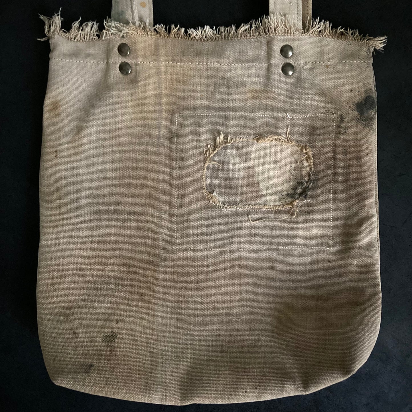 Old fabric paint  tote bag