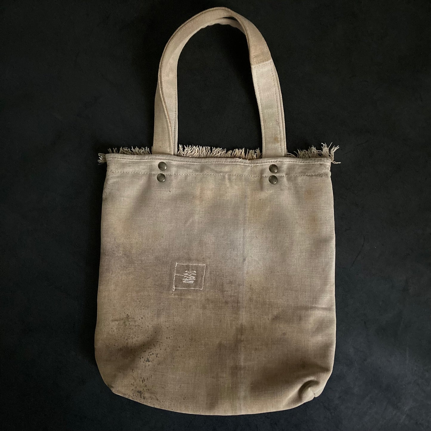 Old fabric paint  tote bag