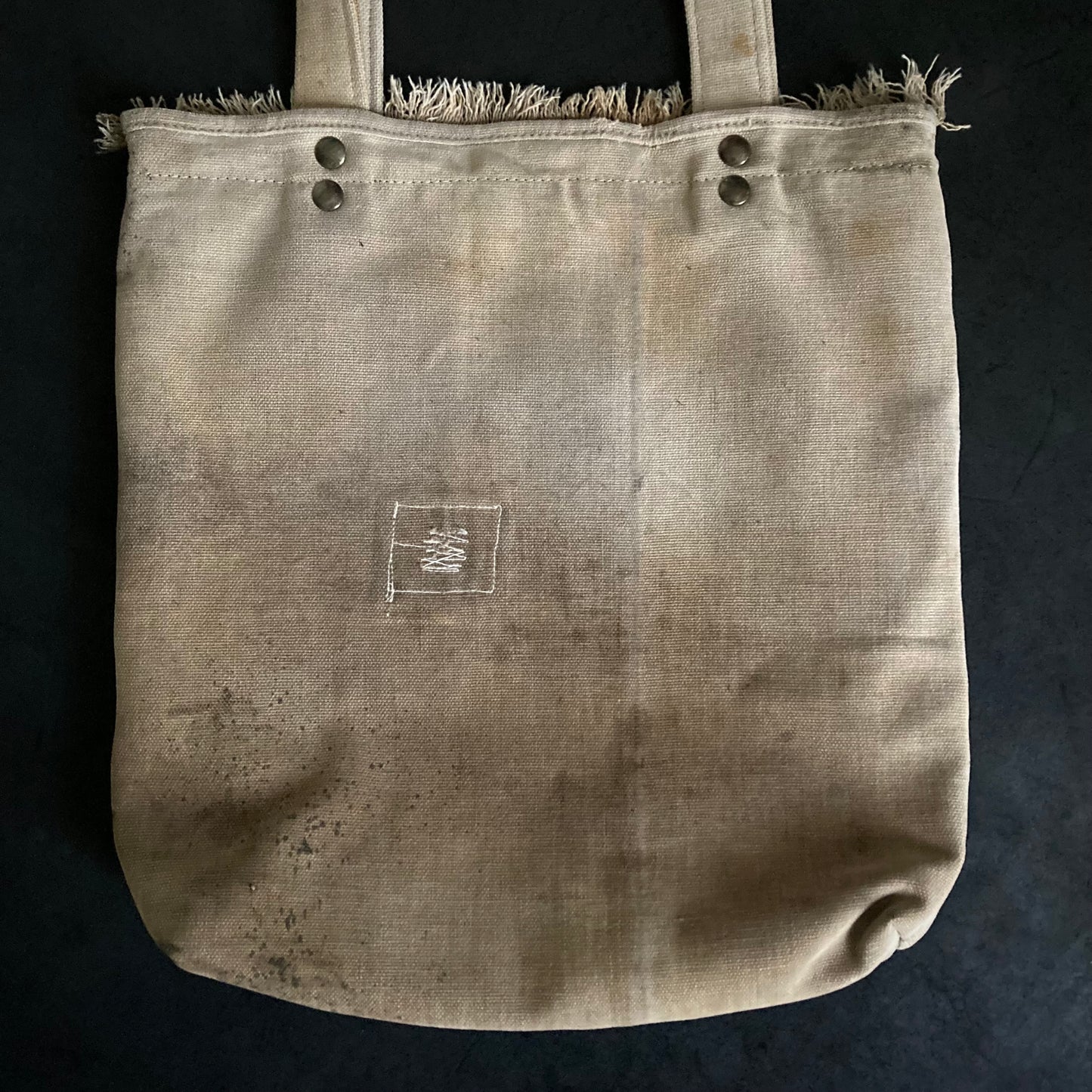 Old fabric paint  tote bag