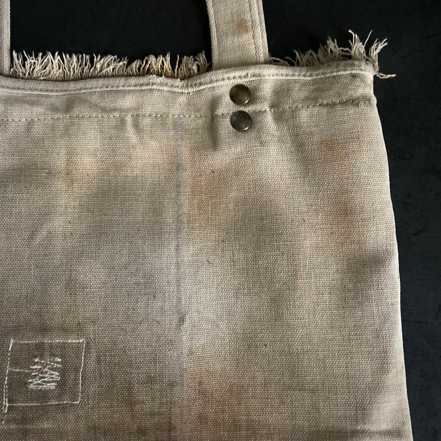 Old fabric paint  tote bag