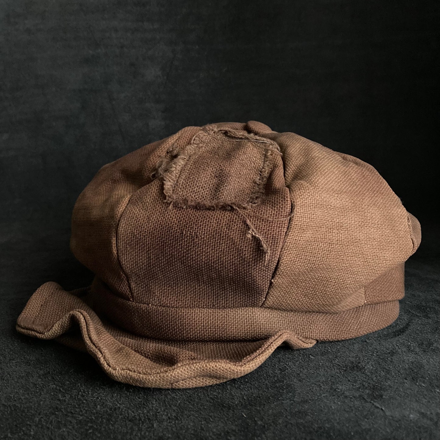 Uneven dyeing old fabric casquette