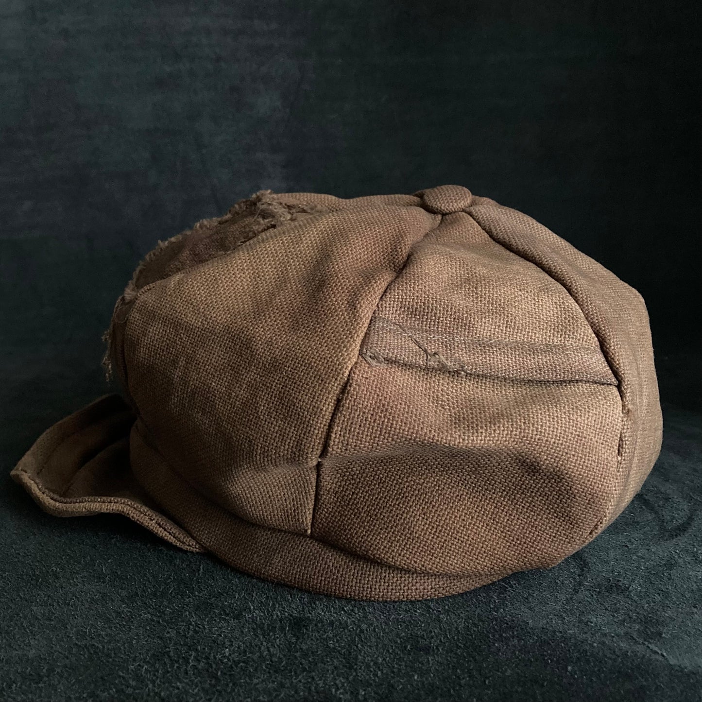 Uneven dyeing old fabric casquette