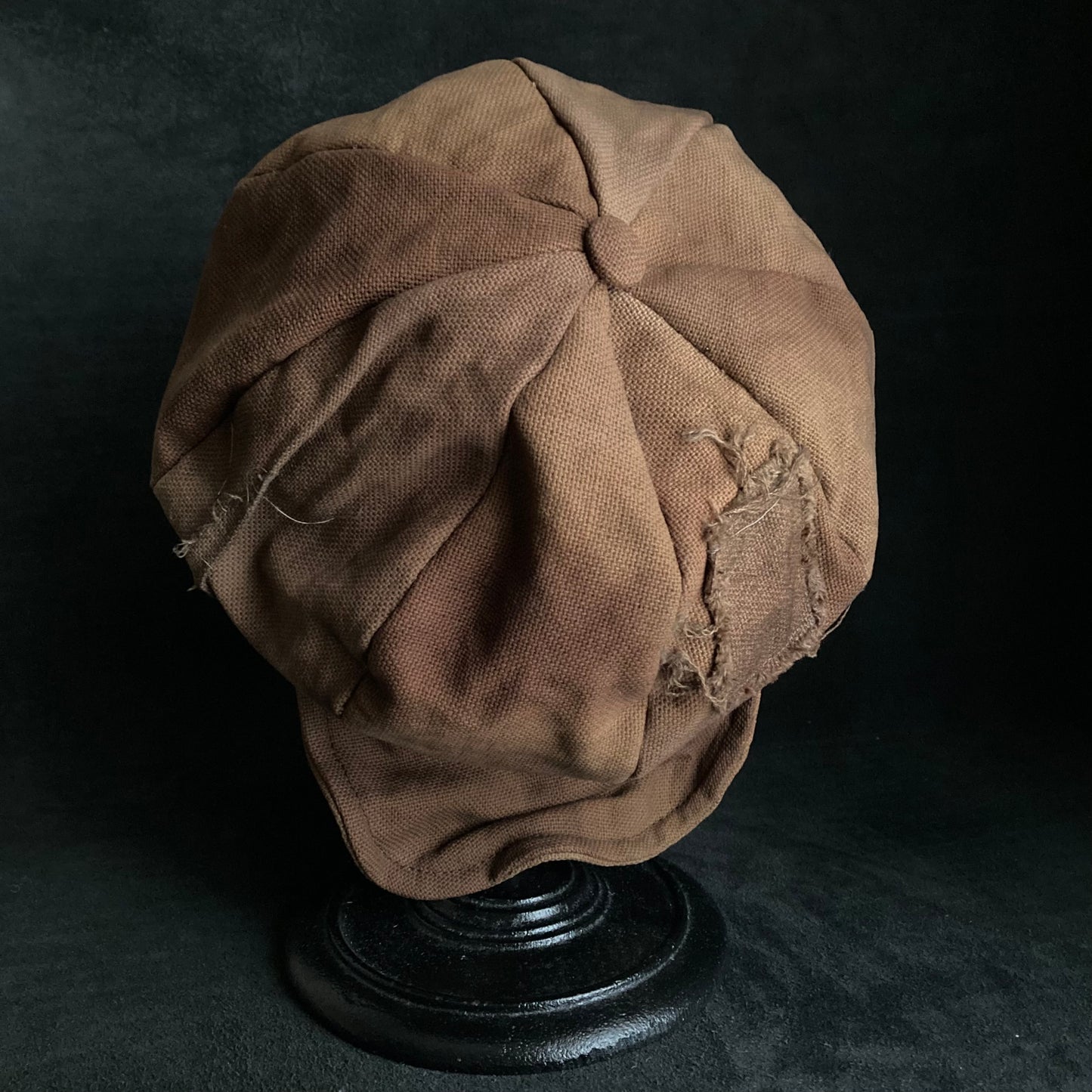 Uneven dyeing old fabric casquette