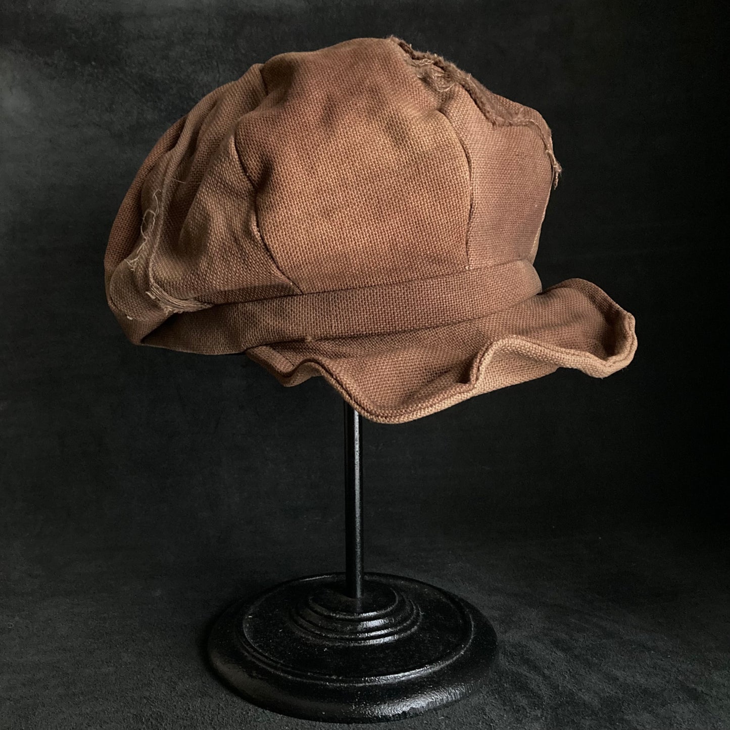 Uneven dyeing old fabric casquette