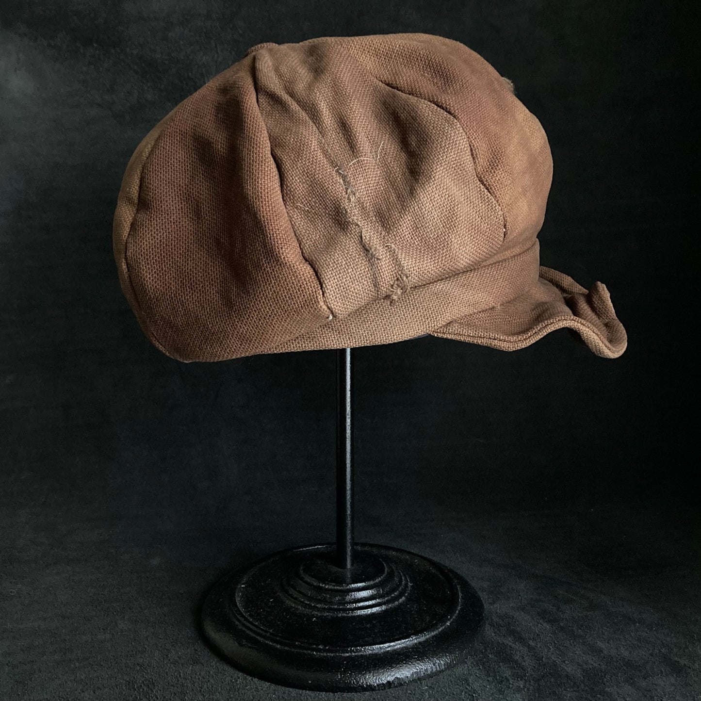 Uneven dyeing old fabric casquette