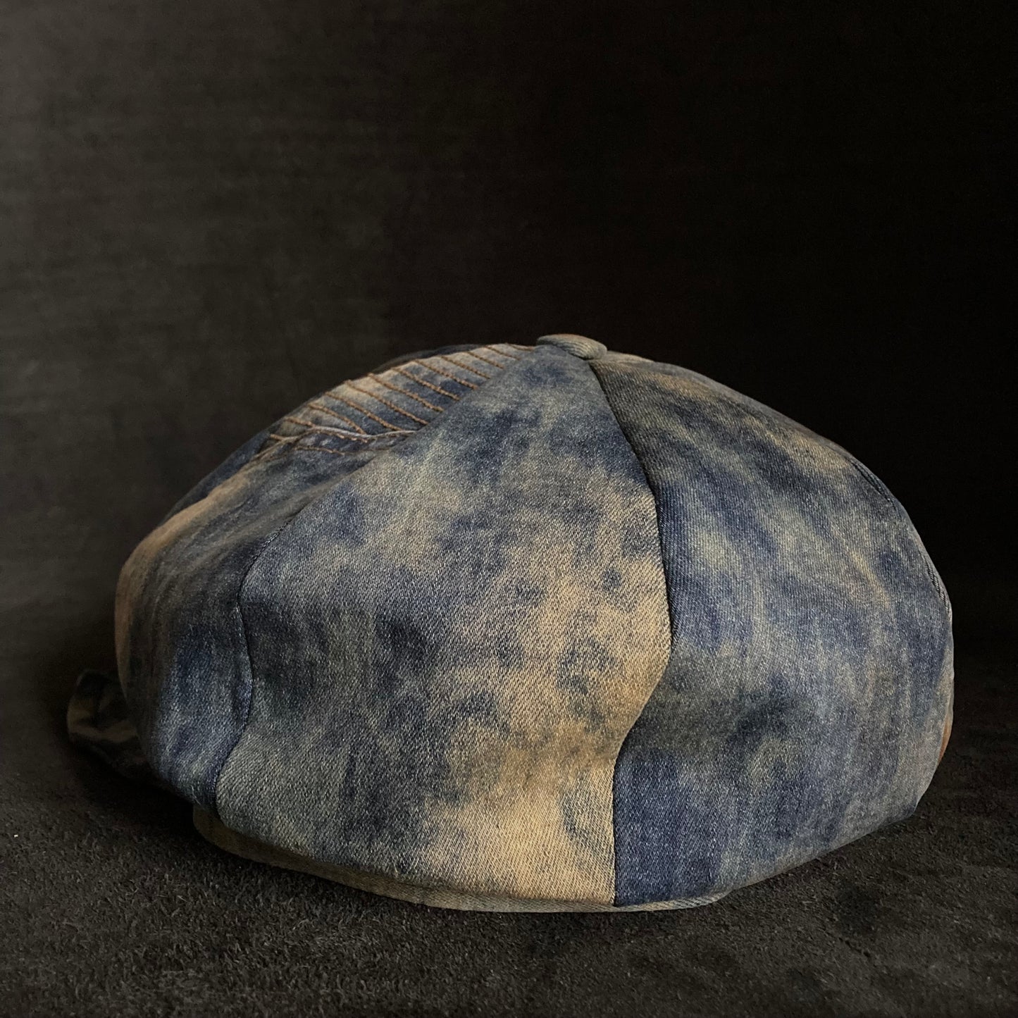 Burnt old denim  re-casquette